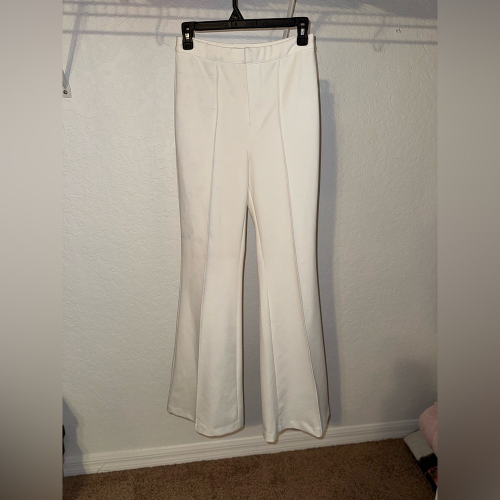 Elegant White Women's Flared Pants